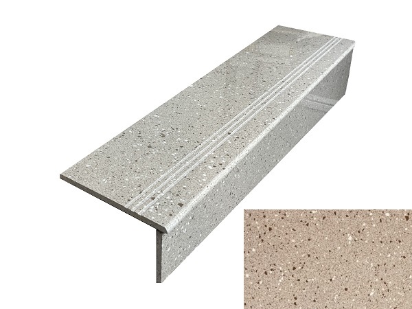 Ступень Terazzo Peach Фронтальная кофейный 30x120