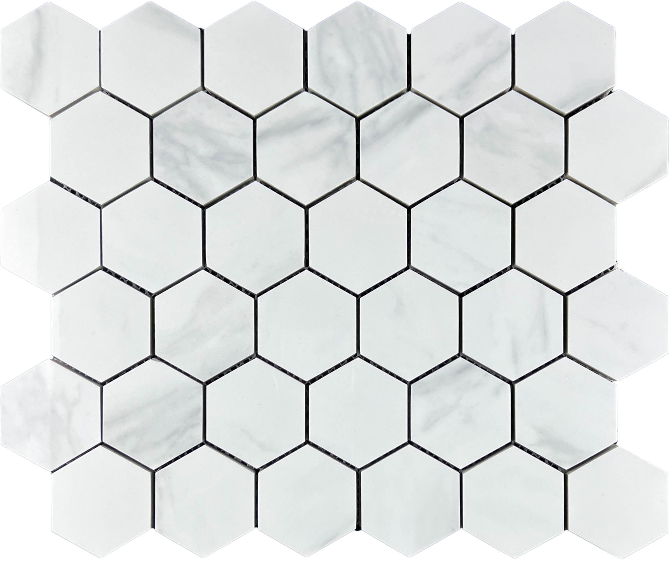 Декор Saturio Glacier Mosaic Сатурио Гласиер Hexagone Чип 4.8x4.8 - фото 2