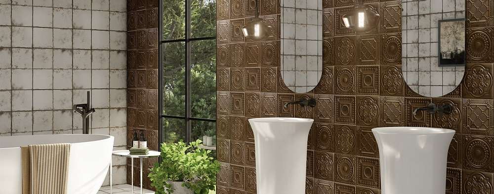 Декор Metal Tiles Relief Bronze 20x20 - фото 11