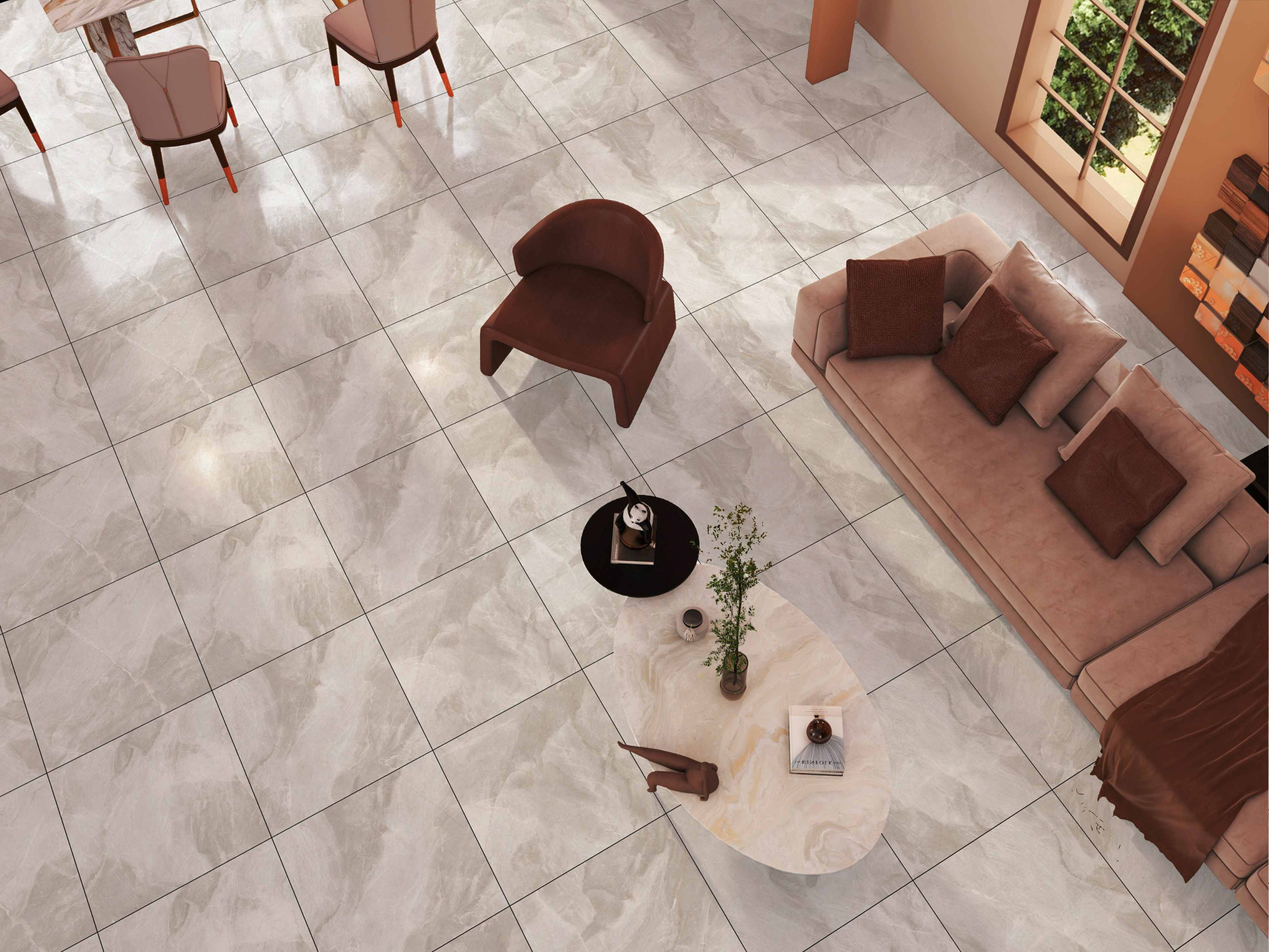 На пол Alfa White Carving 60x60 - фото 10