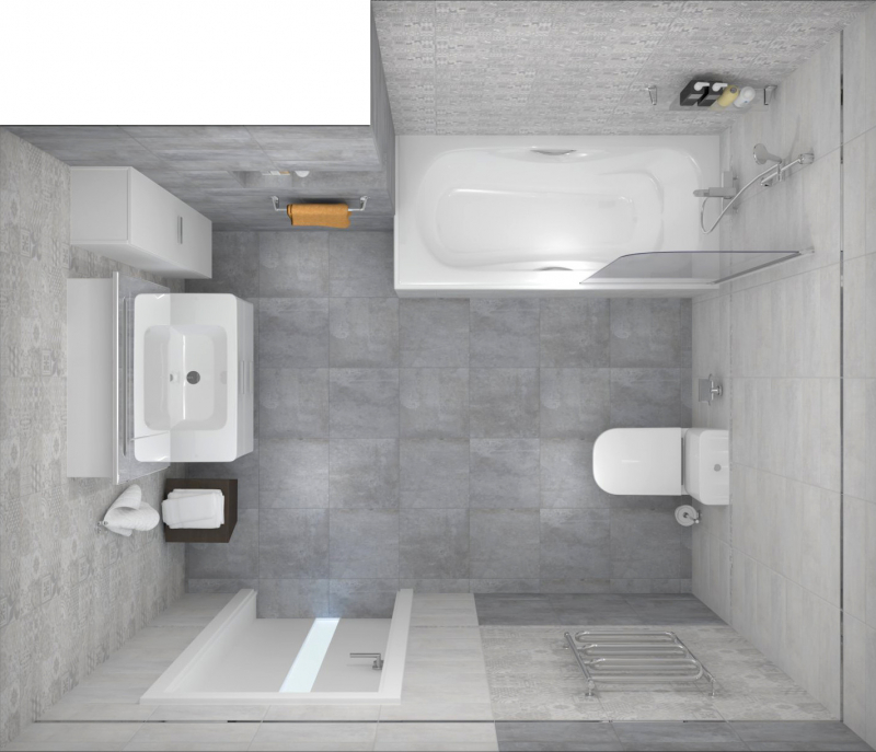 08-00-06-453 На стену Bastion Серый Серая Мозаика - фото 11