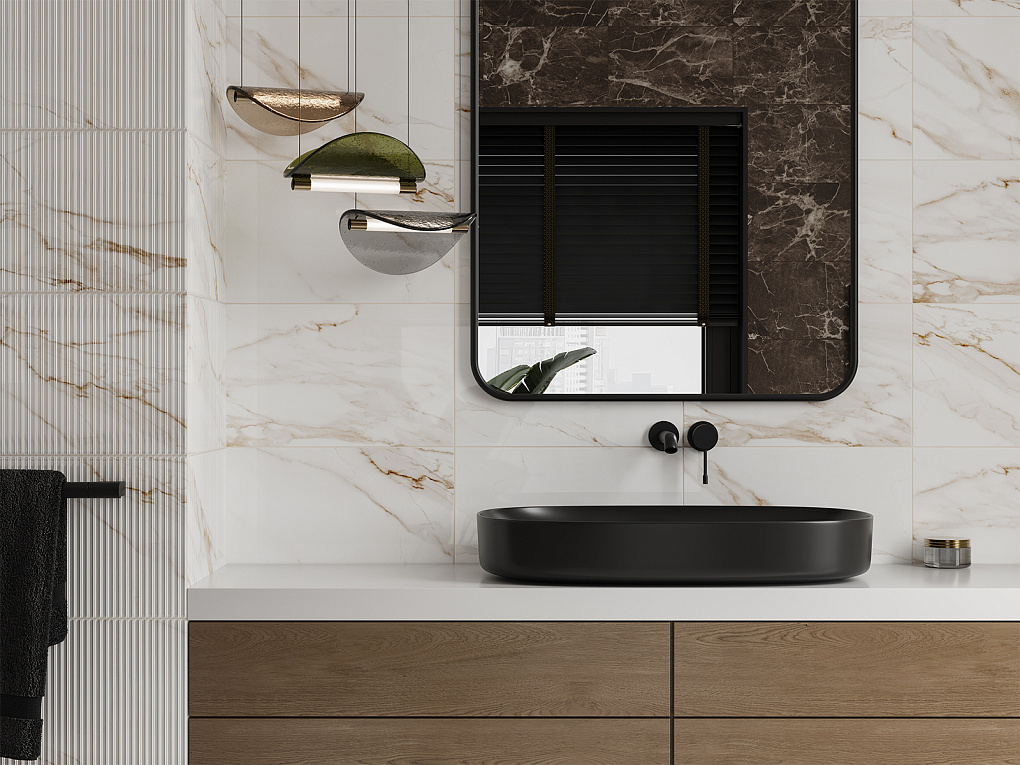 010100001557 На стену Капелла Коричневый низ 04 25x40 - фото 15