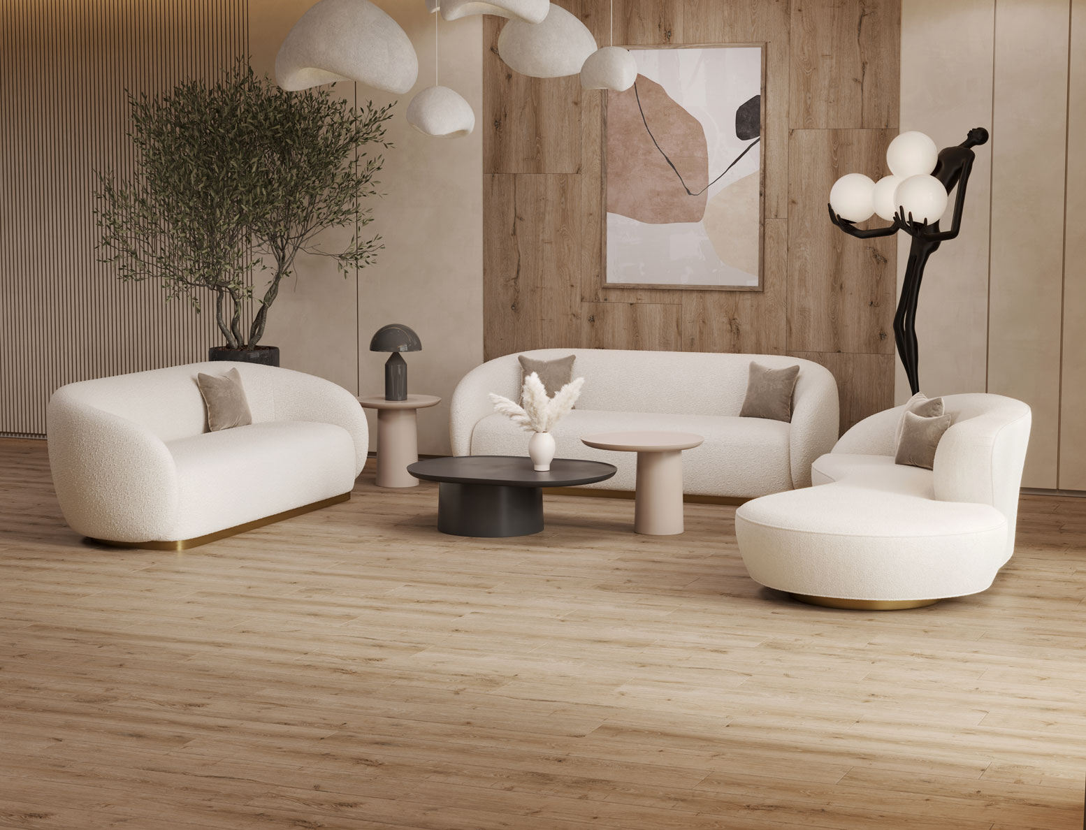 На пол Bergen Бежевый Ретт. 19.5х120 - фото 3