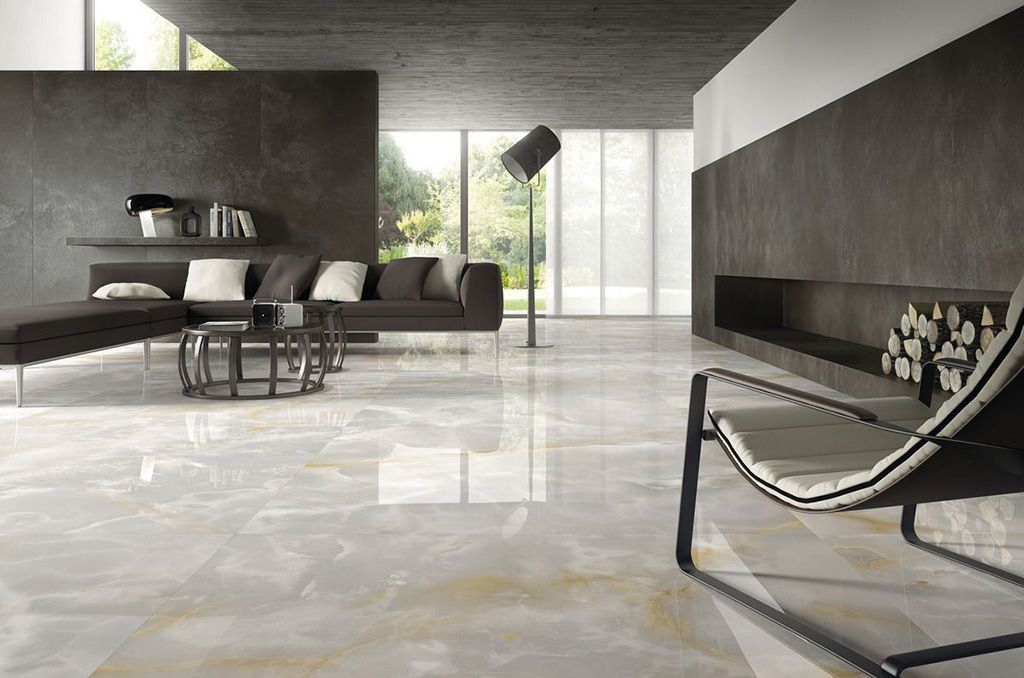 F9414 На пол Ultra Onici Grey Onyx Vein Cut Lev. Silk 150x300 6mm - фото 5