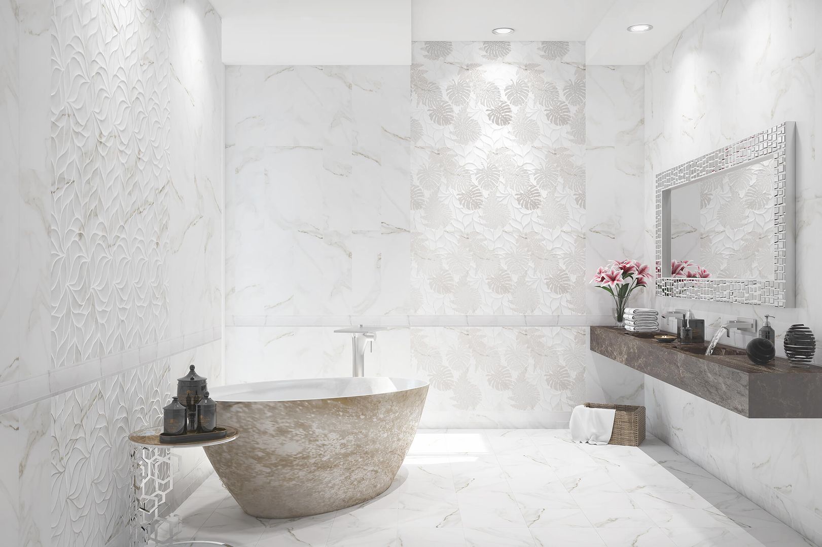 586482001 Панно Calacatta Fern (компл. из 2шт) - фото 3