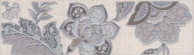 STG/B602/8293 Бордюр Планте Cen. Цветы бежевый 20х5.7