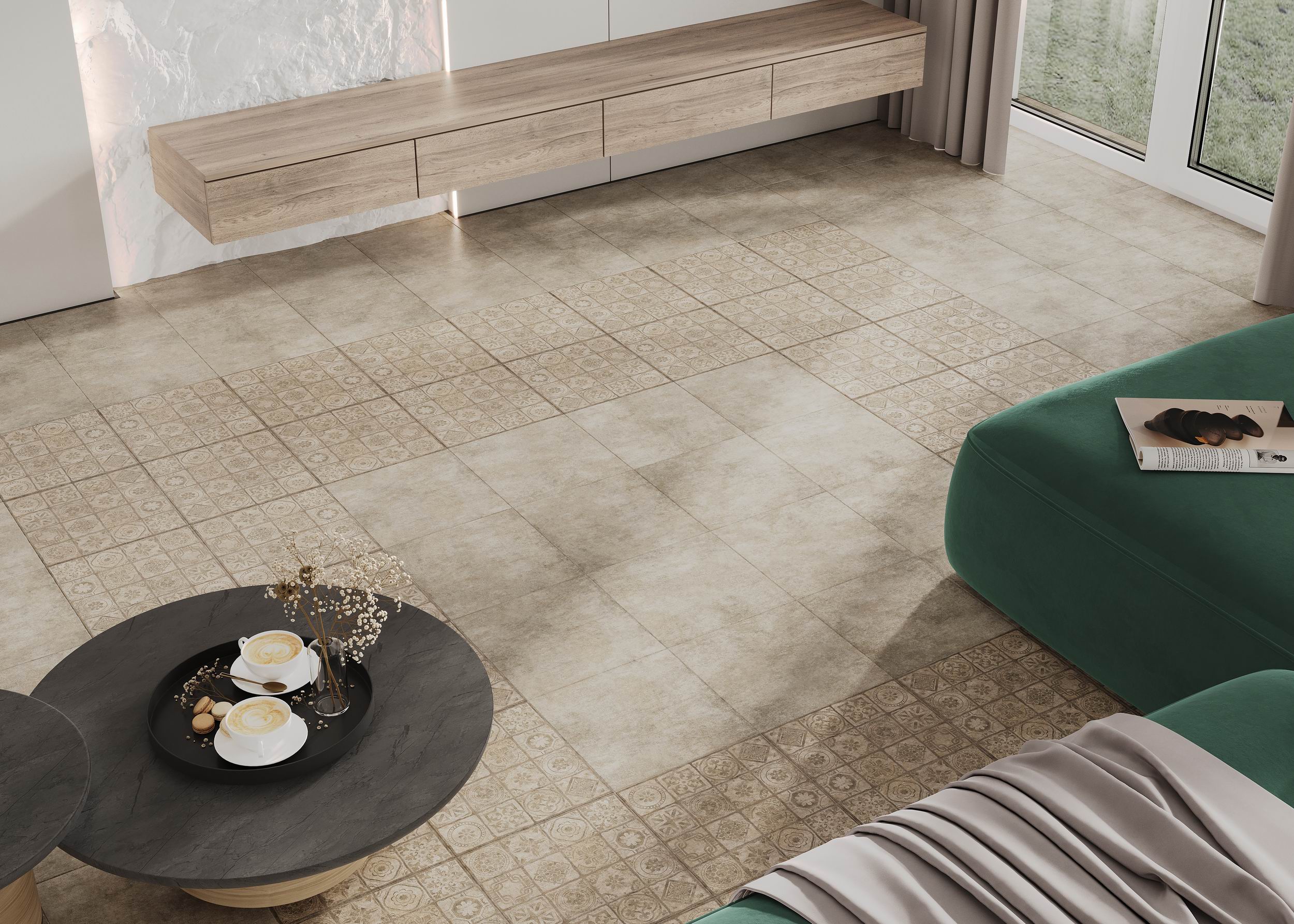 На пол Balos GP дымчатый 293х293х8 - фото 7