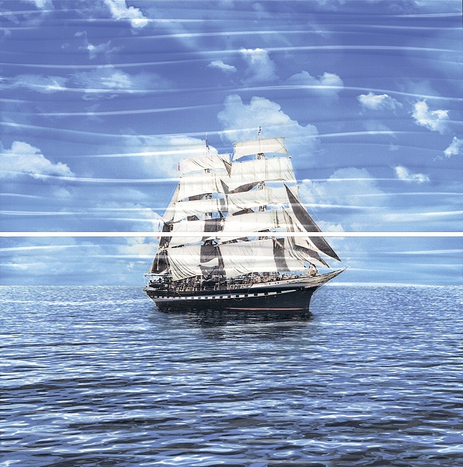 STG/A437/2x/11106R Панно Тиррено Фрегат обрезной