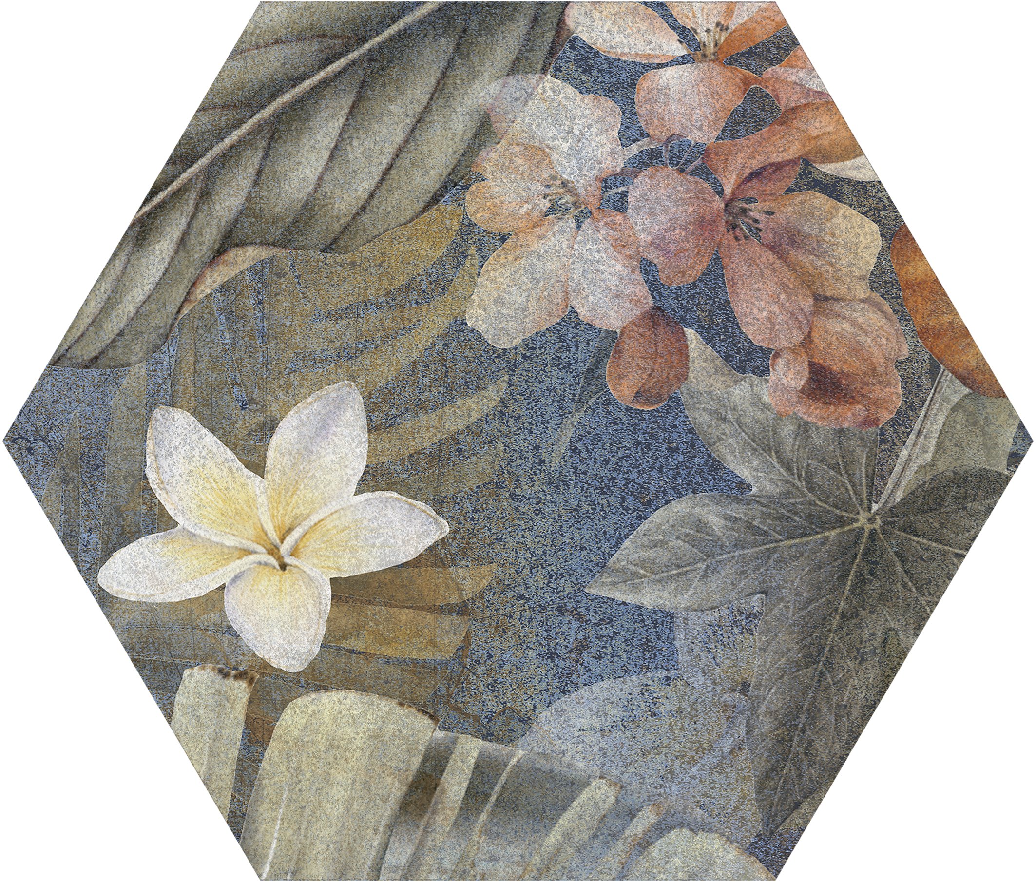 На пол Hibiscus Hexa Blue Matt Hexa