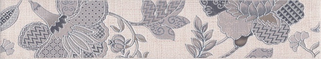STG/B604/8293 Бордюр Планте Cen. Цветы бежевый 30х5.7