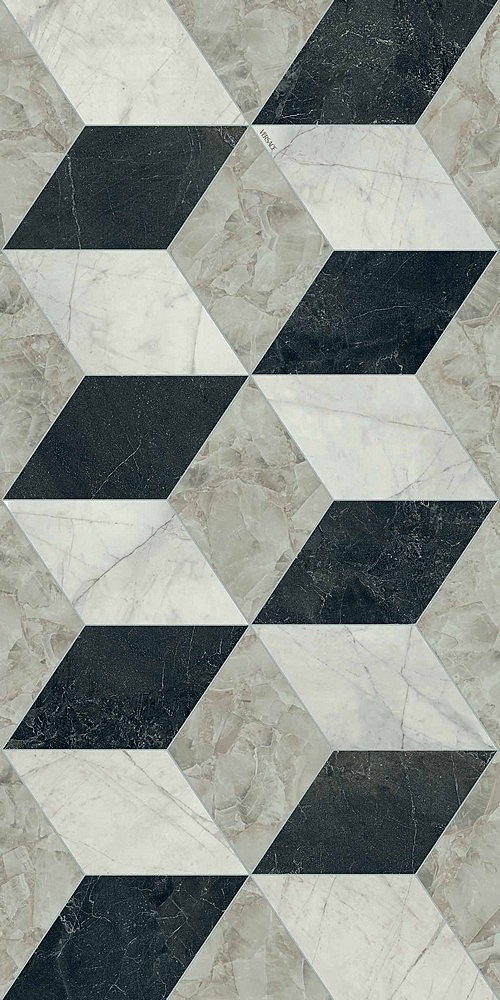 PF60014098 Декор Tarsia Cubical Nero Deco Lux 3D Rett 60x120 - фото 3