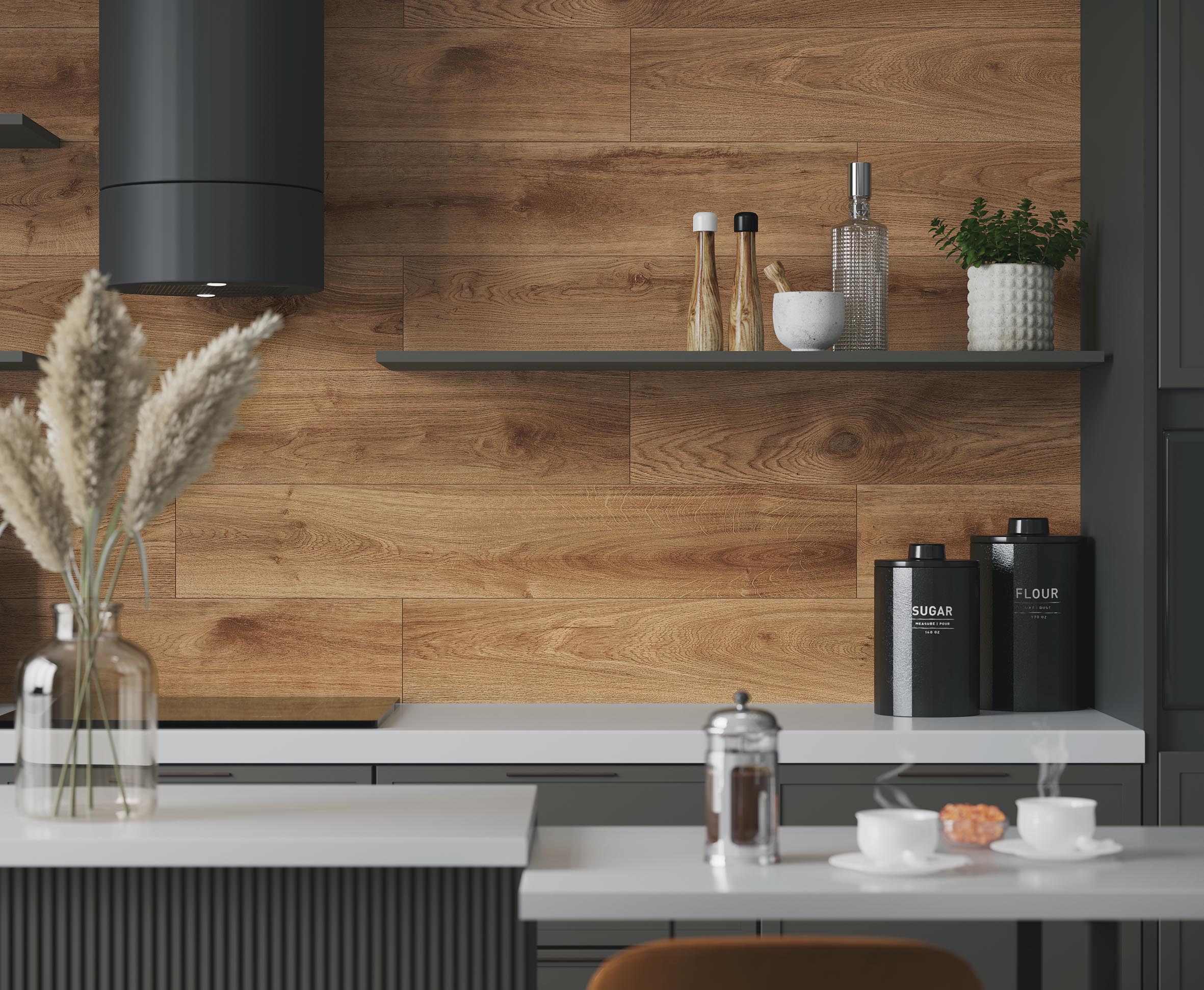 На пол Latina Brown Коричневый 120х20 Матовый Структурный - фото 11