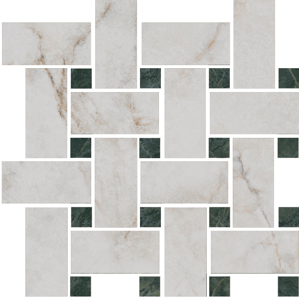 T038/SG6540 На пол Серенада Мозаичный Белый Лаппатированный 32x32 - фото 3