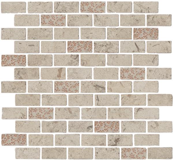 MBD014 На пол Про Лаймстоун Антика 2 Мозаичный Бежевый Матовый Натуральный