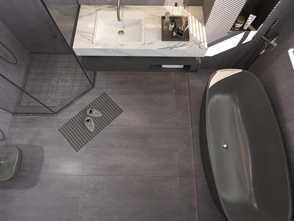 BHW-0013 На пол Blue Stone Grains Mould 600x1200x10 - фото 10