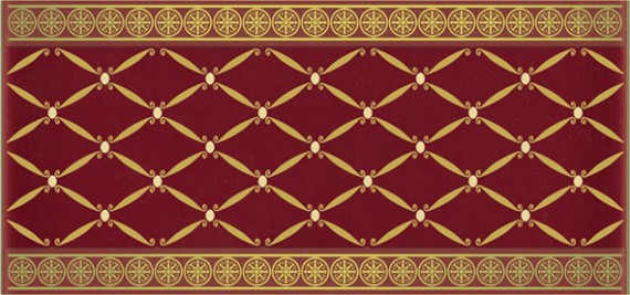 S001230 Бордюр Noblesse Cenefa Delis Burdeos Gold 20x10