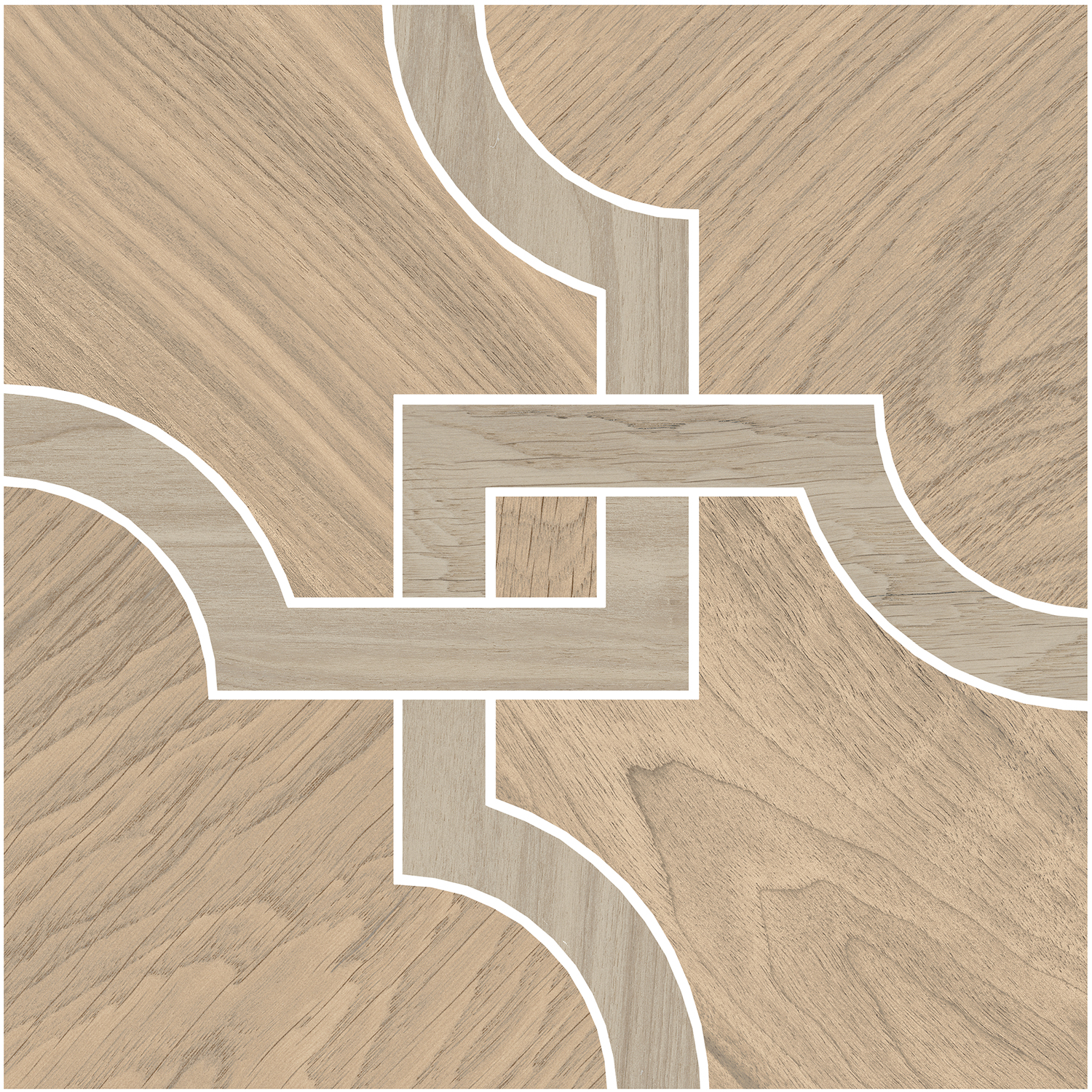 ID134 Декор Монтиони Наборный Матовый Натуральный 2 30x30 - фото 2