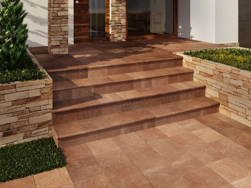 Ступень Stone Cartabon brown 33x33x4 - фото 2