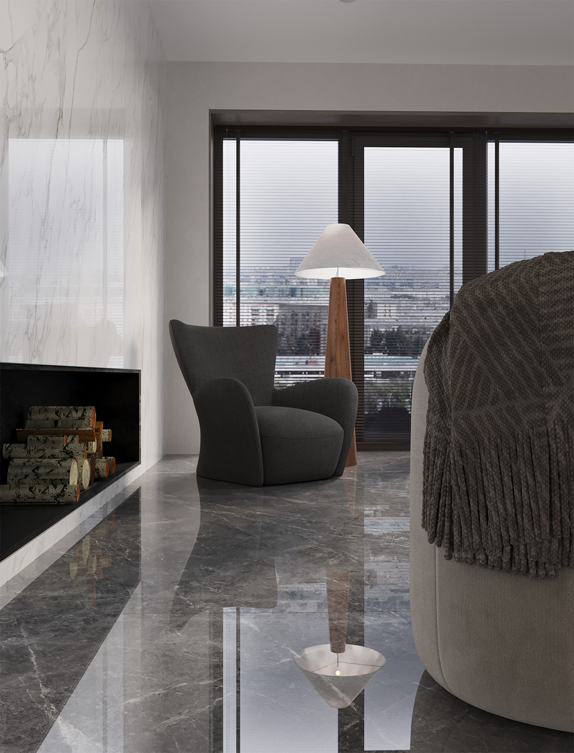 На пол Double Polished Nord Verde Luminous HG 2800х1200х6 - фото 4