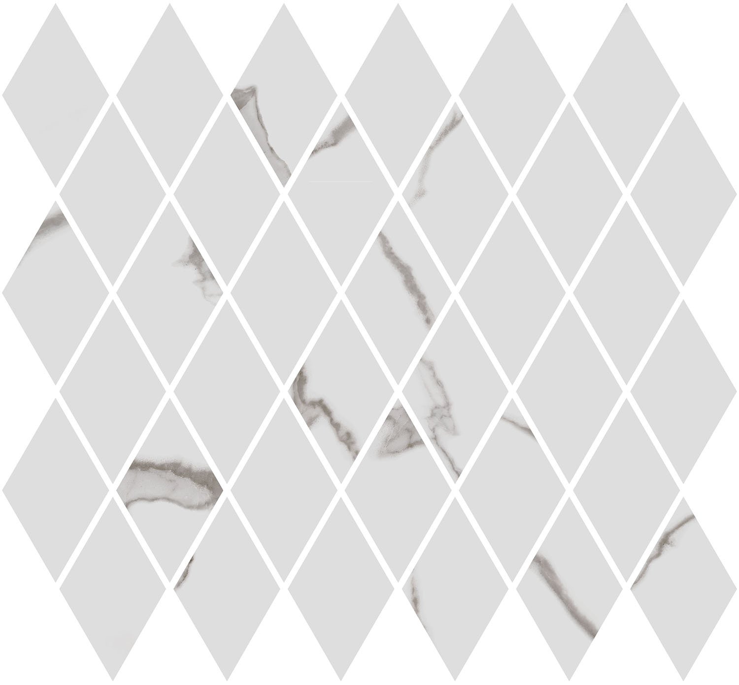 T054/48022 Декор Монте Тиберио Мозаичный белый глянцевый 37.5x35x1 - фото 3