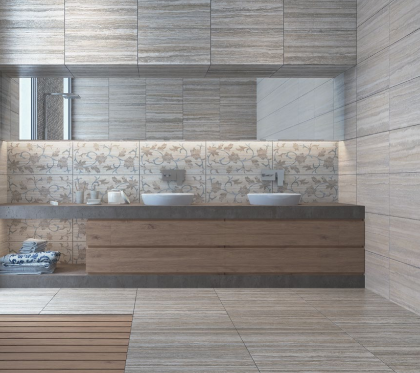 На стену Travertini Коричневый 28x31.5 - фото 2