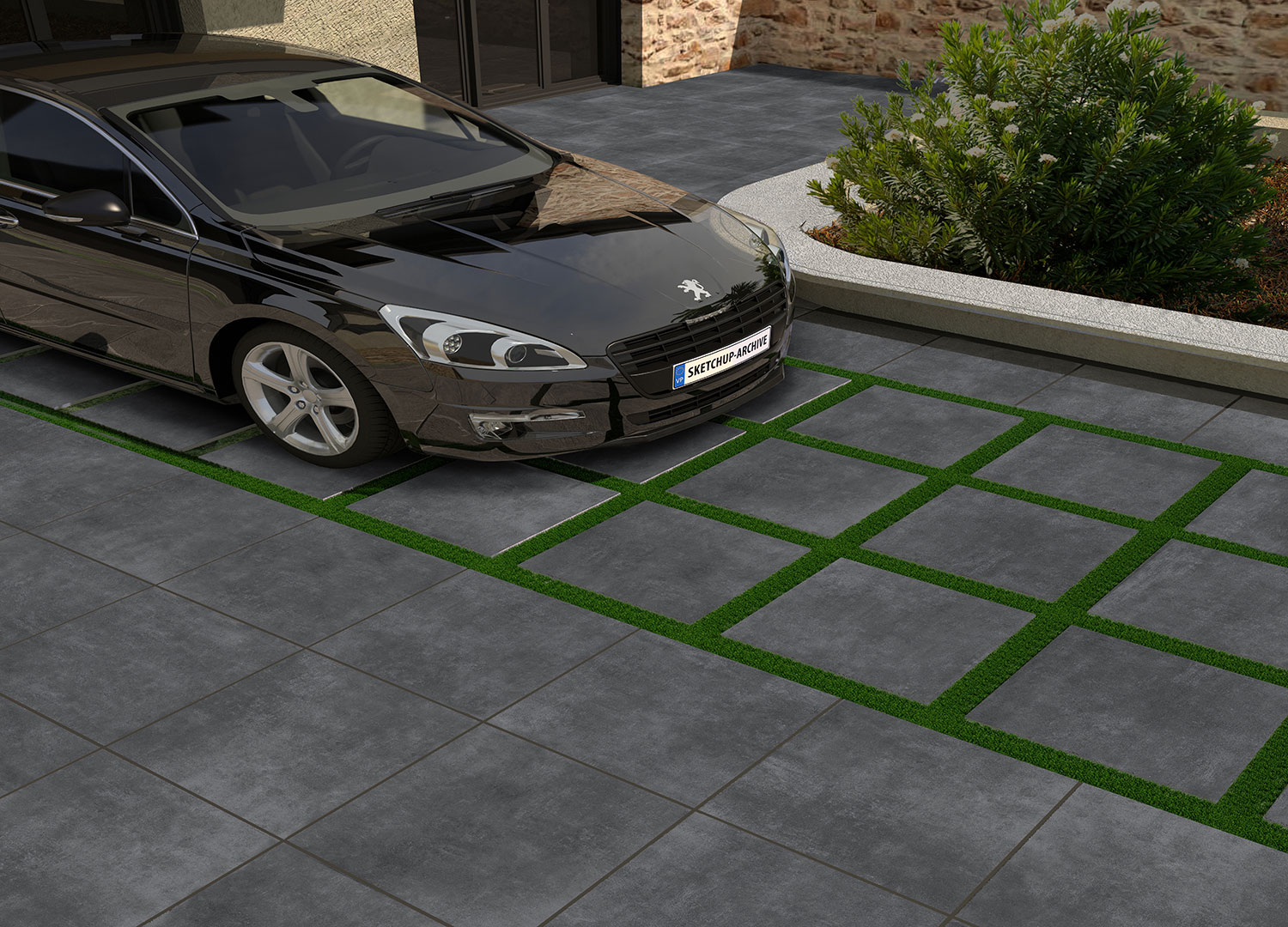 69466 На пол Moon Black 20mm 60х60 - фото 3