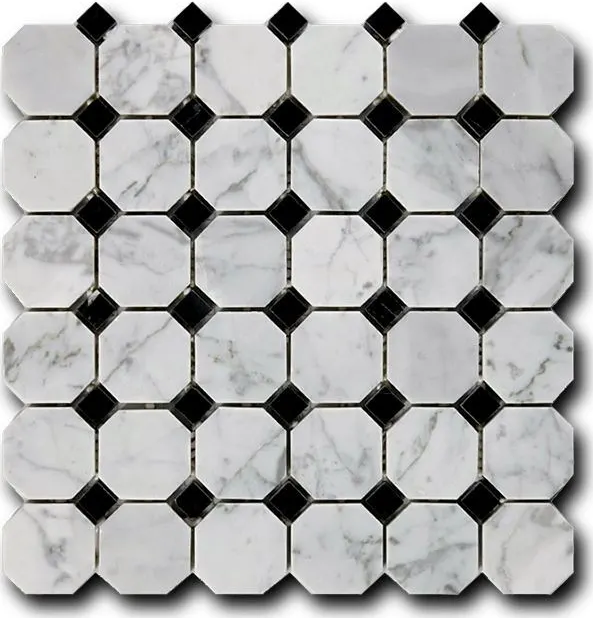 На стену Octagon Pattern Bianco+Nero 30.5x30.5