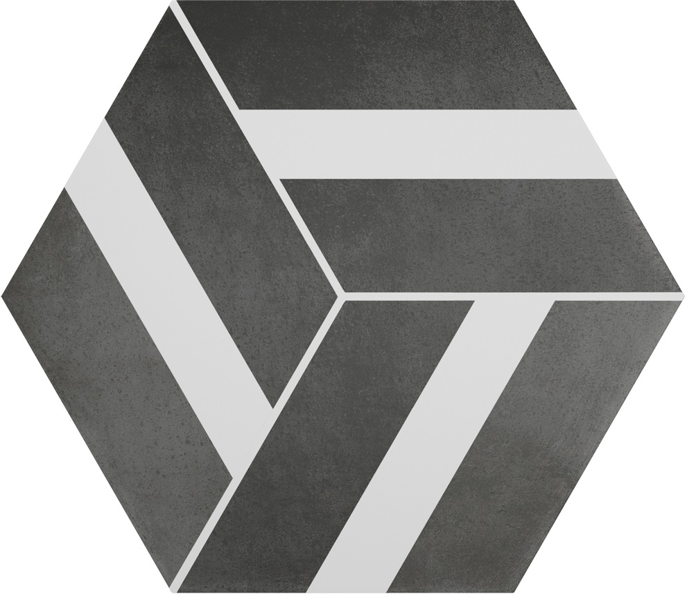 На пол Six Cementine Bari Black 23x27