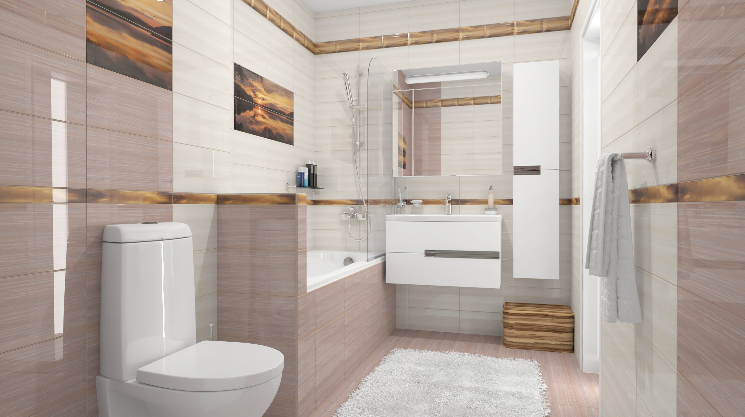 br1020D279-2 Бордюр Home Закат Рельефный 2 - фото 4