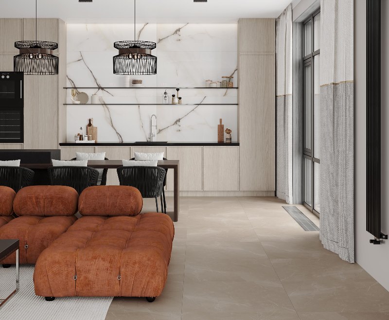 На пол Astilio Beige 80х80 Сатинированный - фото 8