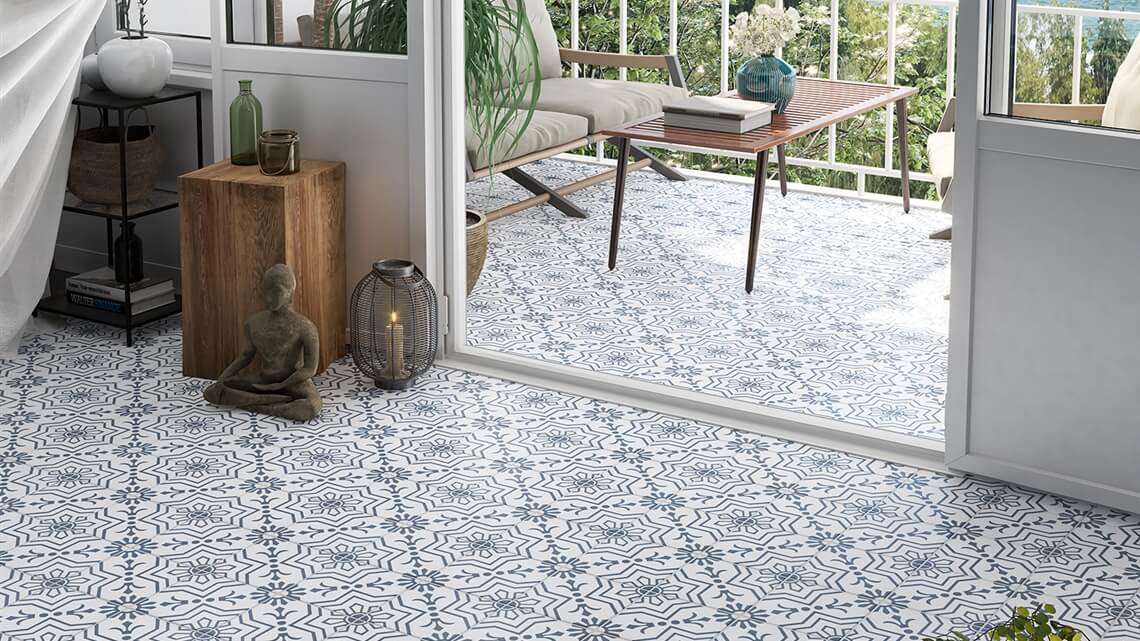 S16861 На пол Samos Blue Matte 20х20 - фото 2