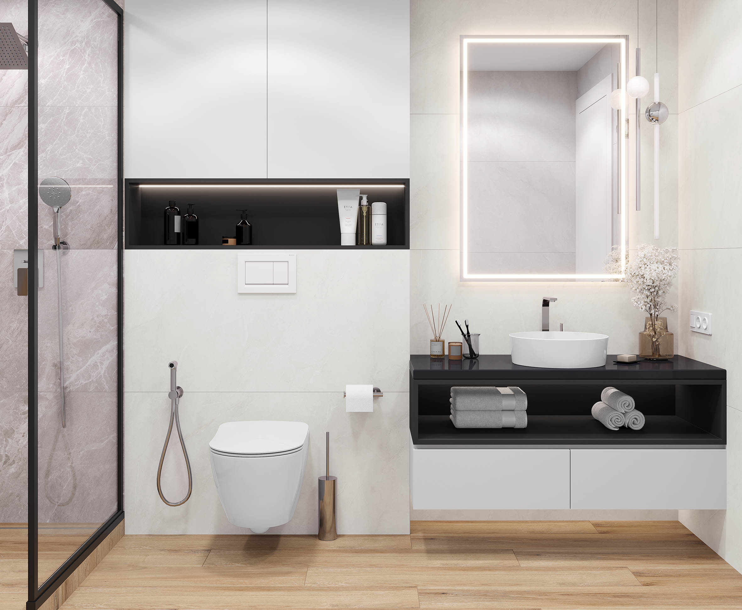 На пол Horison Blanco Светло-серый Матовый Карвинг 120x60 - фото 6