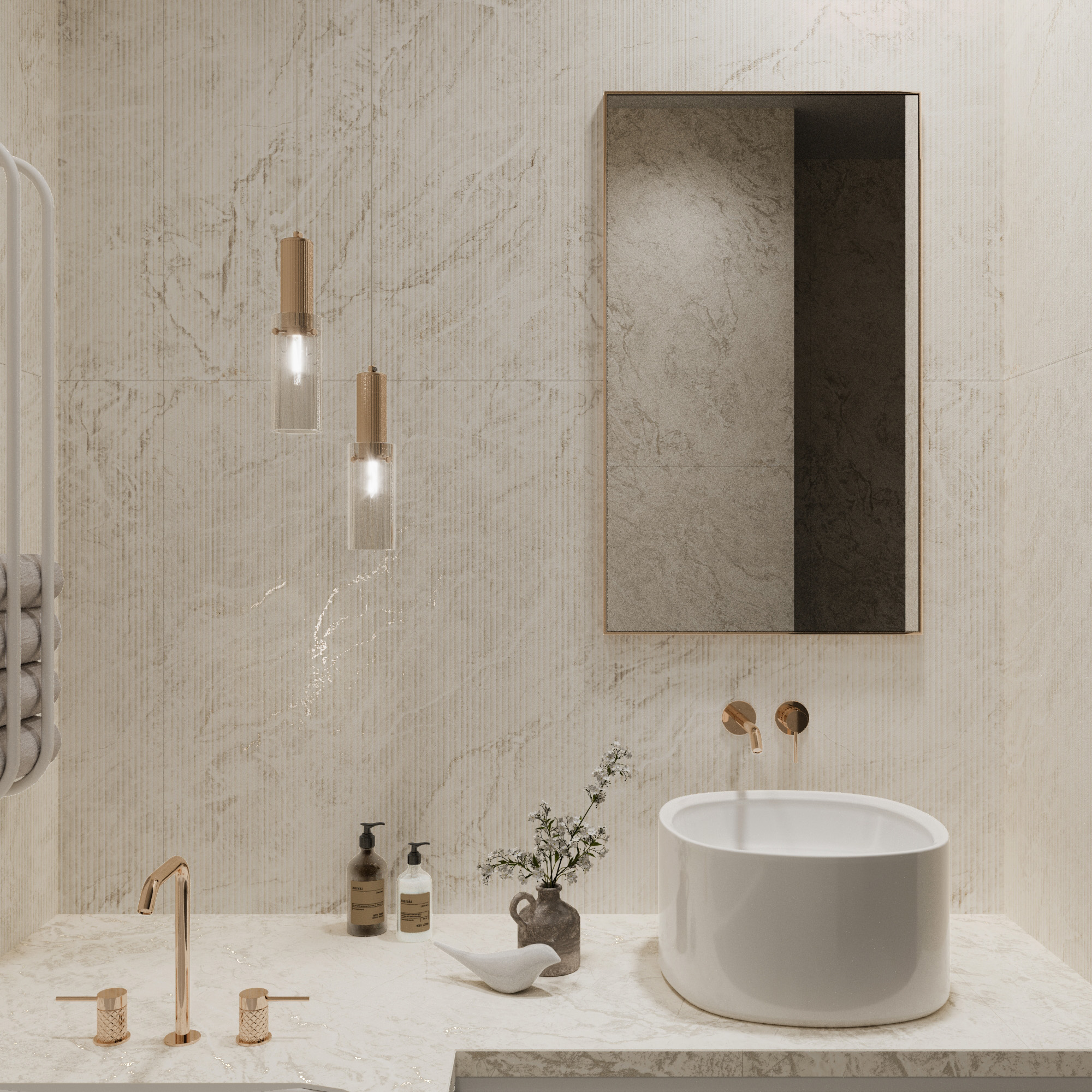 CZ-CR01-B На пол Bolivia Crema Carving 80x160 - фото 6