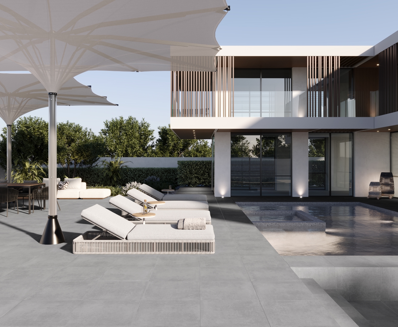 На пол Betonica Grey PRO Тёмно-серый матовый R12Soft 60х60 - фото 15