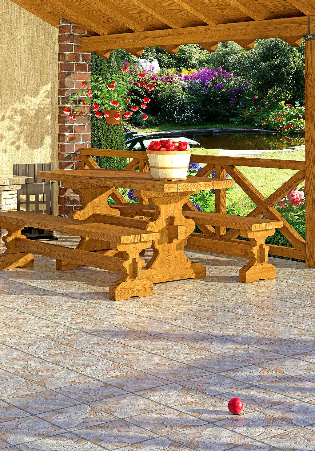 На пол Рейнир Коричневый 293x293x8 - фото 4