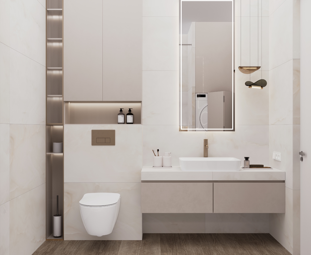 На пол Onyx Melody Бежевый матовый карвинг 60х120 - фото 9