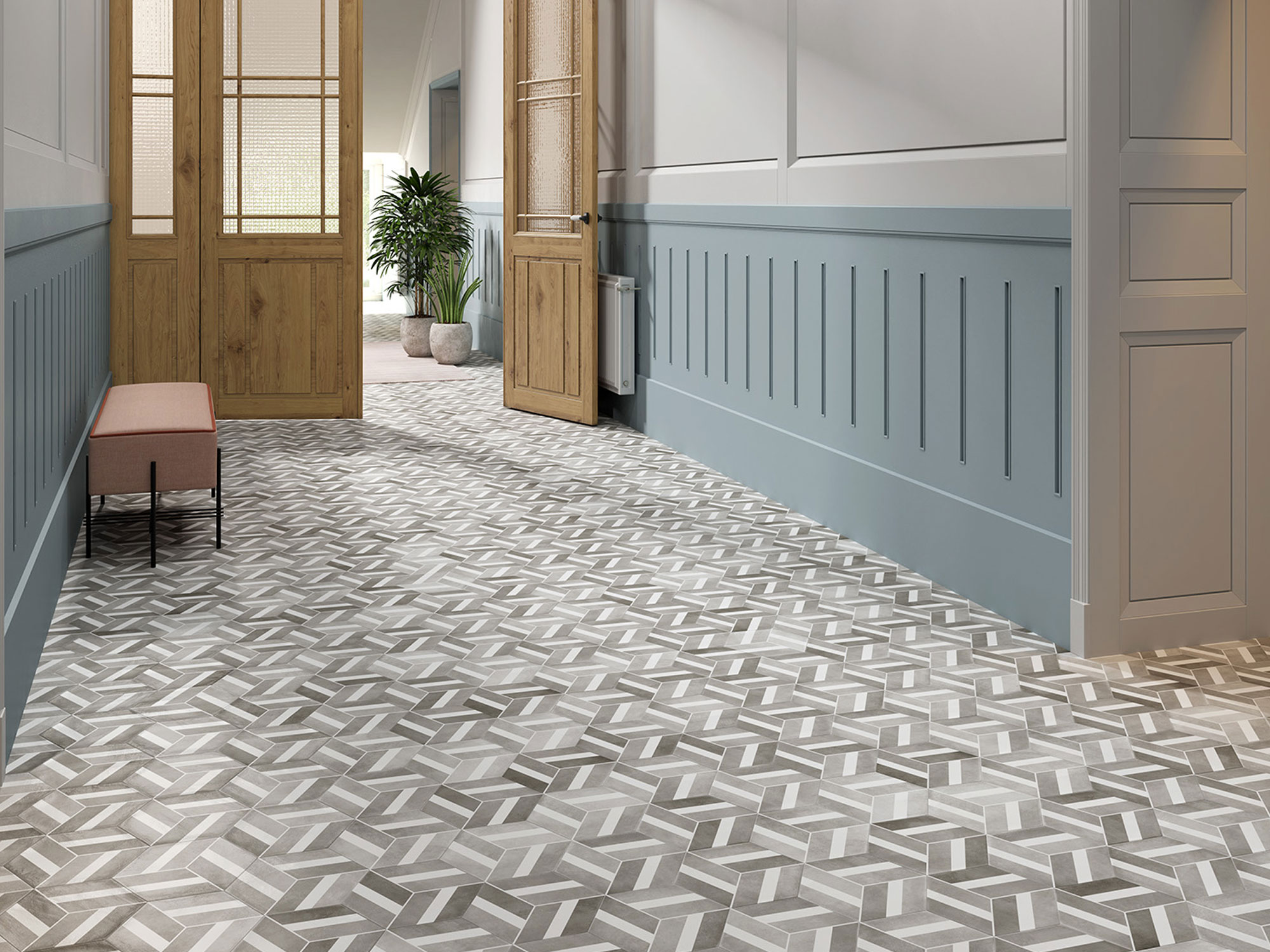 На пол Six Cementine Black 23x27 - фото 12