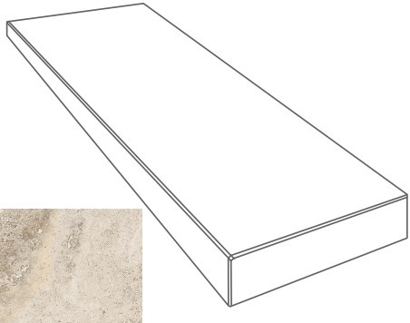 76090 Ступень Esedra 2.0 Gradone Angolare DX Crema 4x32x80