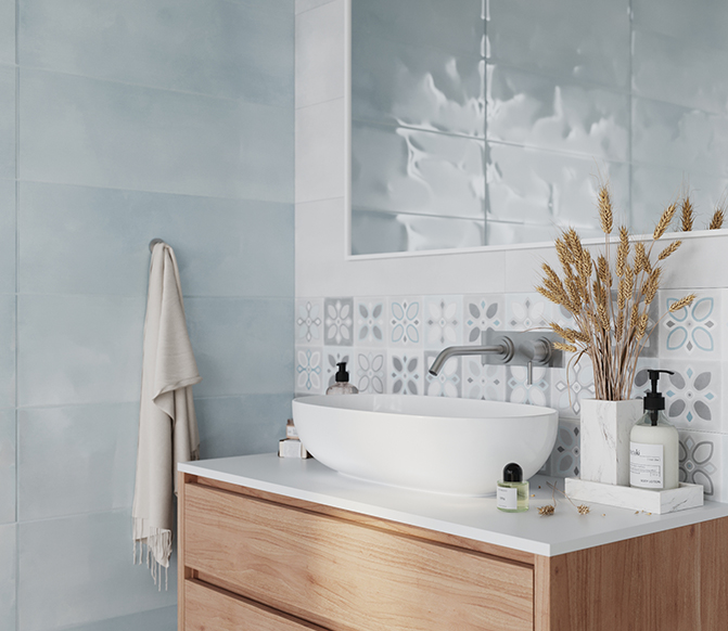 LBU333D На стену Lissabon Рельеф квадраты сине-зеленый - фото 8