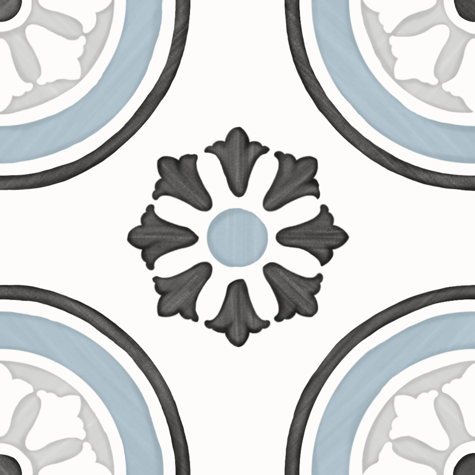 3356231085 На пол Tanger Blue Dhalia 12.3x12.3 - фото 2