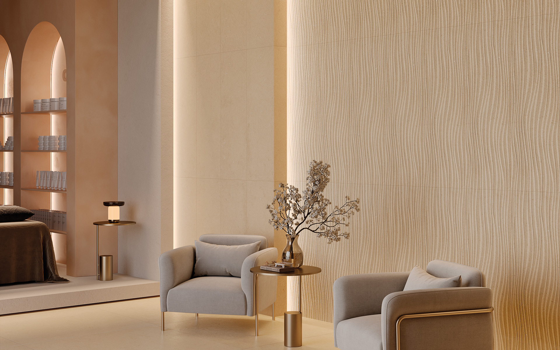 8929994 На пол Victorian Stone Moon Cream Natural Plus 120x60 - фото 6