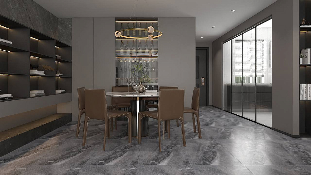 BHW-0017 На пол Slate Dark Grains Semi-Polished 600x1200x10 - фото 6