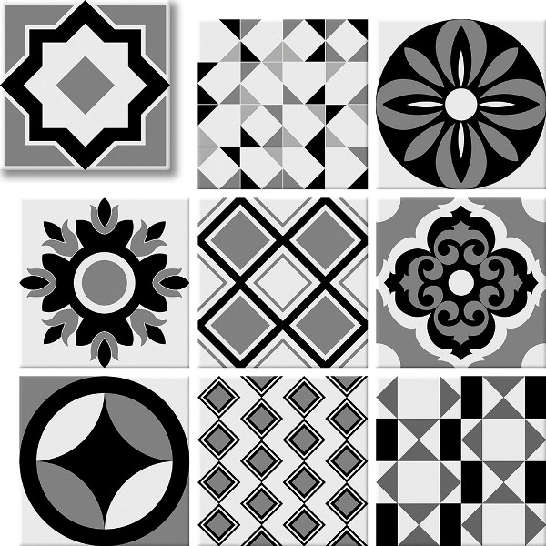 На пол Geomix Vendome (12 видов рисунка) 22.3x22.3