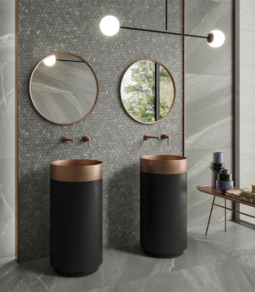 620110000156 Декор Metropolis Graphite Dark Mosaico Icon Натуральная - фото 42