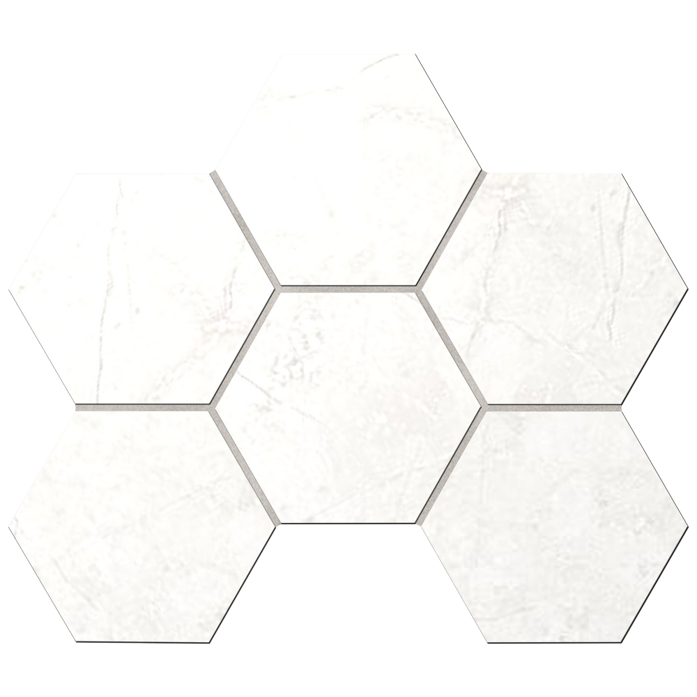 Mosaic/MA00_NS/25x28,5x10/Hexagon Декор Marmulla MA00 Ivory Hexagon Неполированная