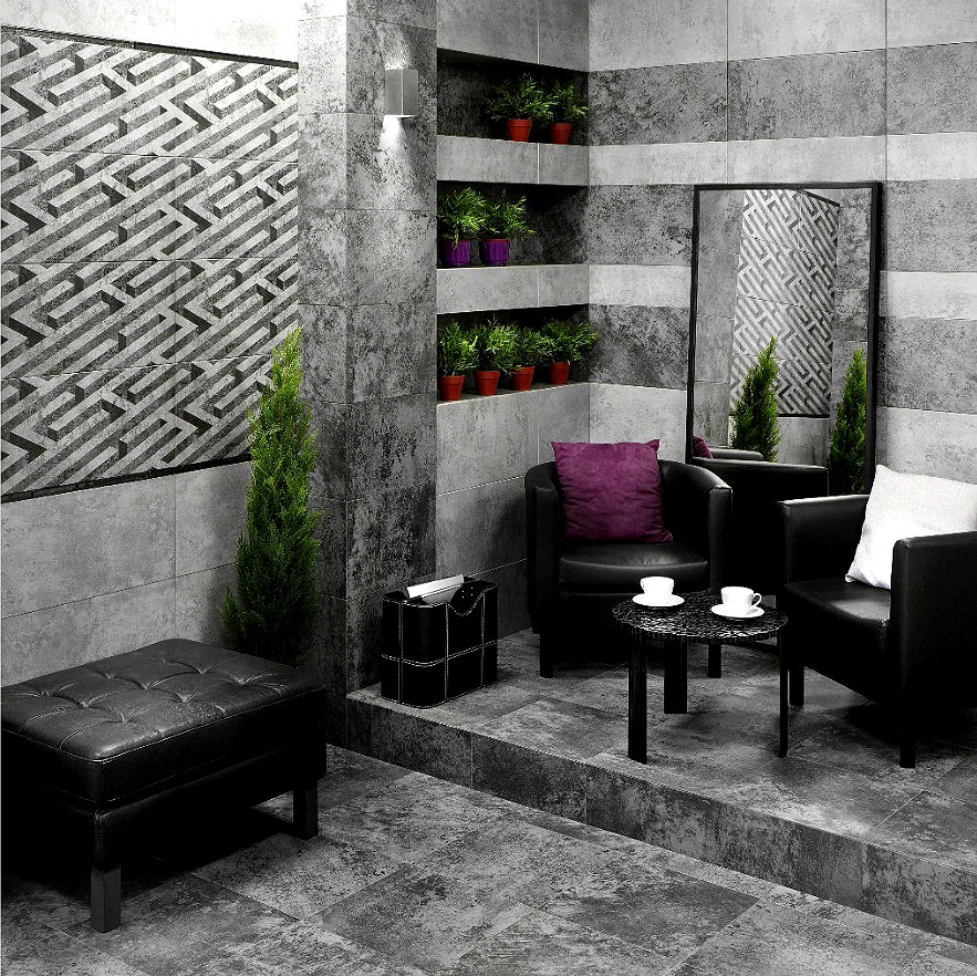 На пол Нью-йорк 1П серый 400х400x7 - фото 2