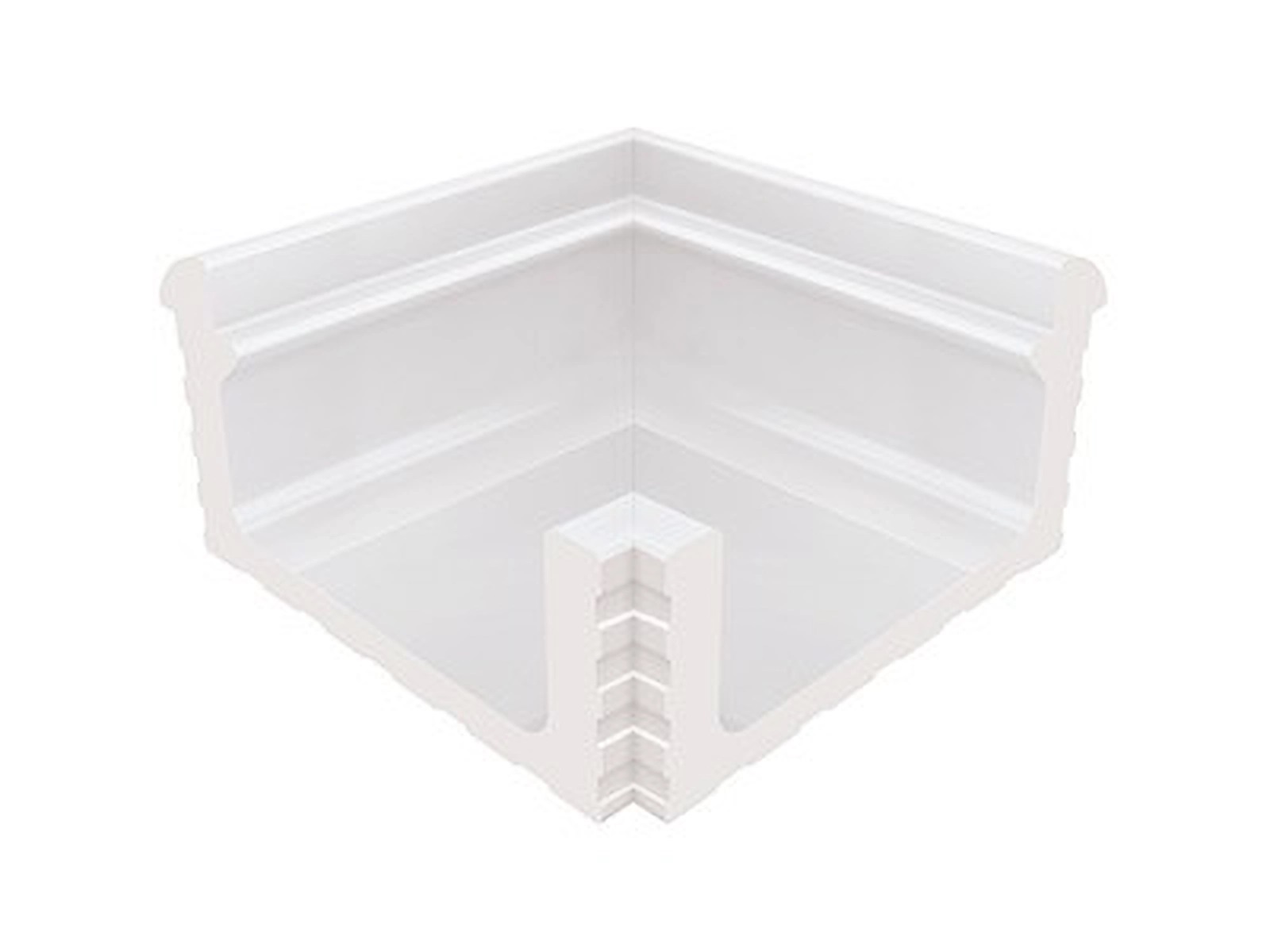 KP233 Декоративная вставка Olympic Series Переливной лоток керамический внутренний угол White 29x29