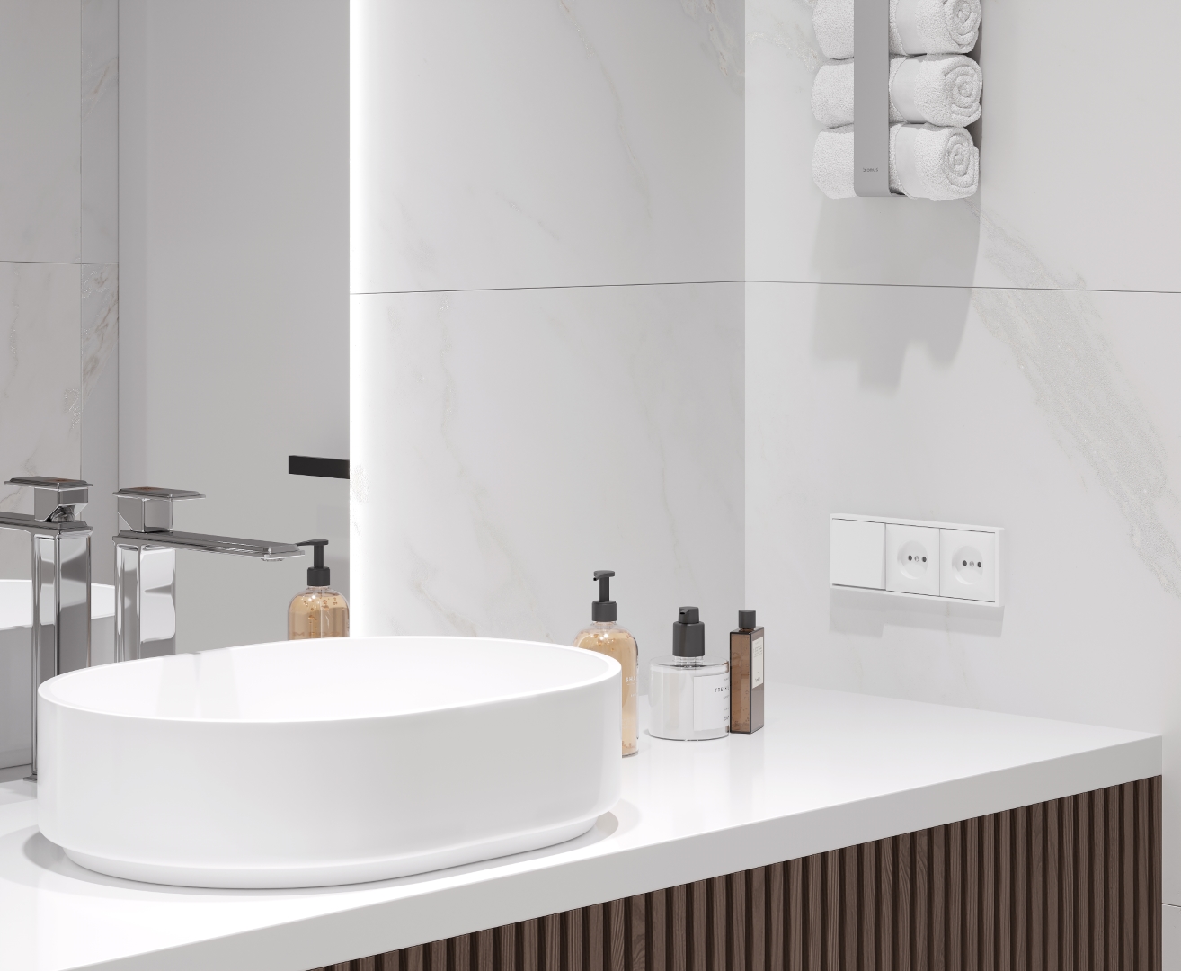 На пол Calacatta Michael Белый лаппатированный шайн 60х120 - фото 19