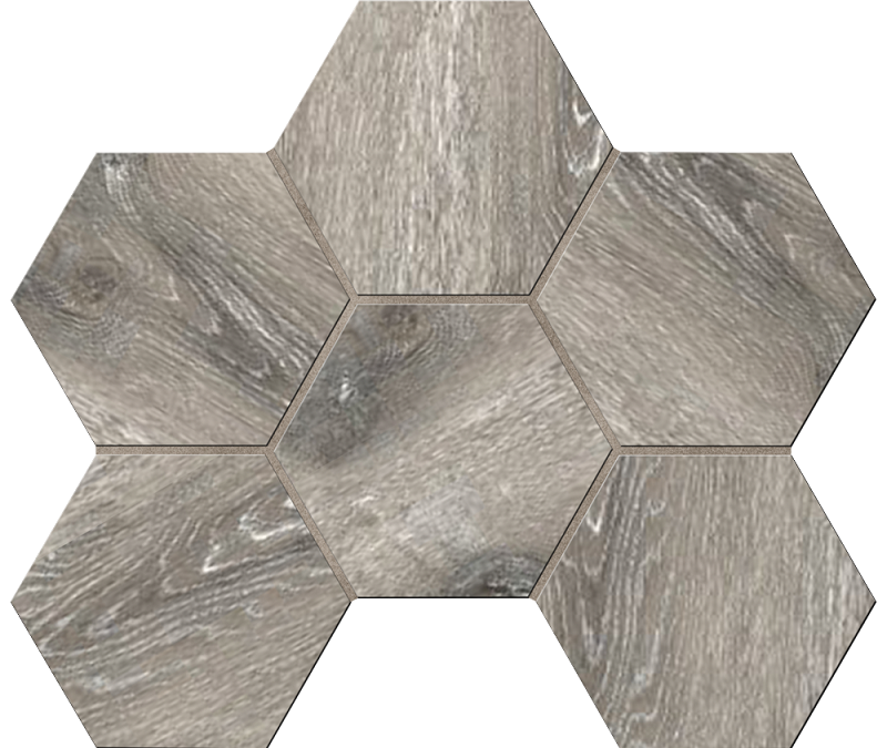 Mosaic/DA03_NS/25x28,5x10/Hexagon Декор Daintree DA03 Dark Grey Hexagon Неполированная