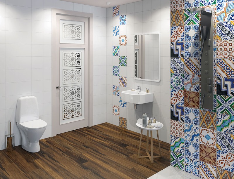 На пол Geomix Mugat Negro 22.3x22.3 - фото 4